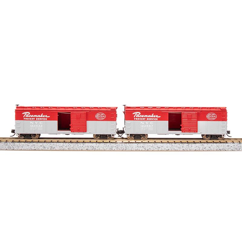 N USRA 40' Steel Boxcar, NYC, Pacemaker, Red/Gray (2)