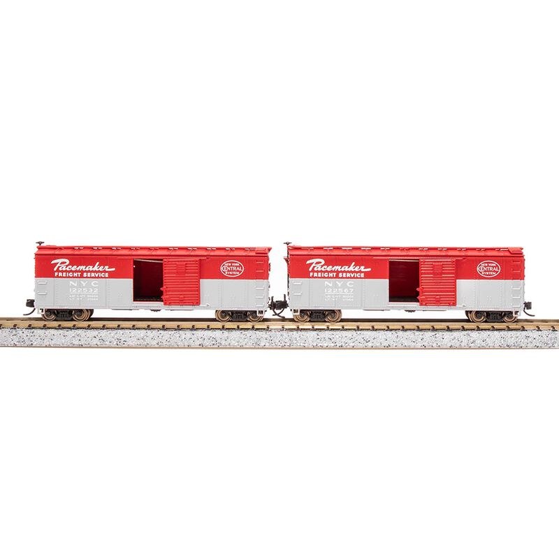 N USRA 40' Steel Boxcar, NYC, Pacemaker, Red/Gray (2)
