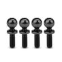 Revolted Titanium Ball-Studs, 5.5 x 8mm, Stealth Black (4)
