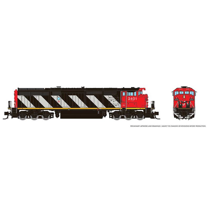 N Dash8-40CM Locomotive with DCC & Sound, CN #2423
