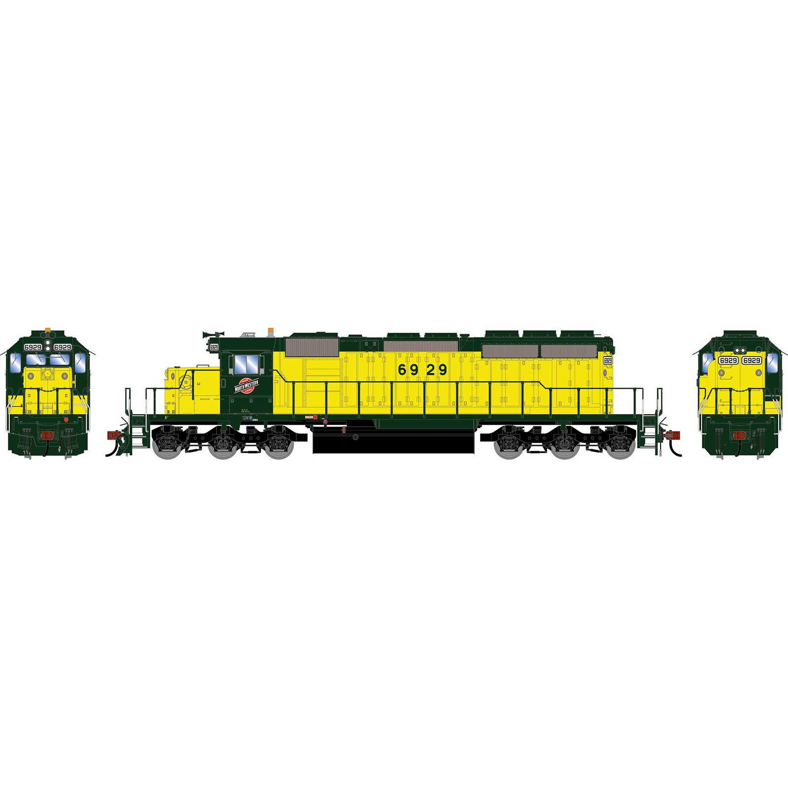 HO ATH SD40-2 Locomotive, CNW #6829