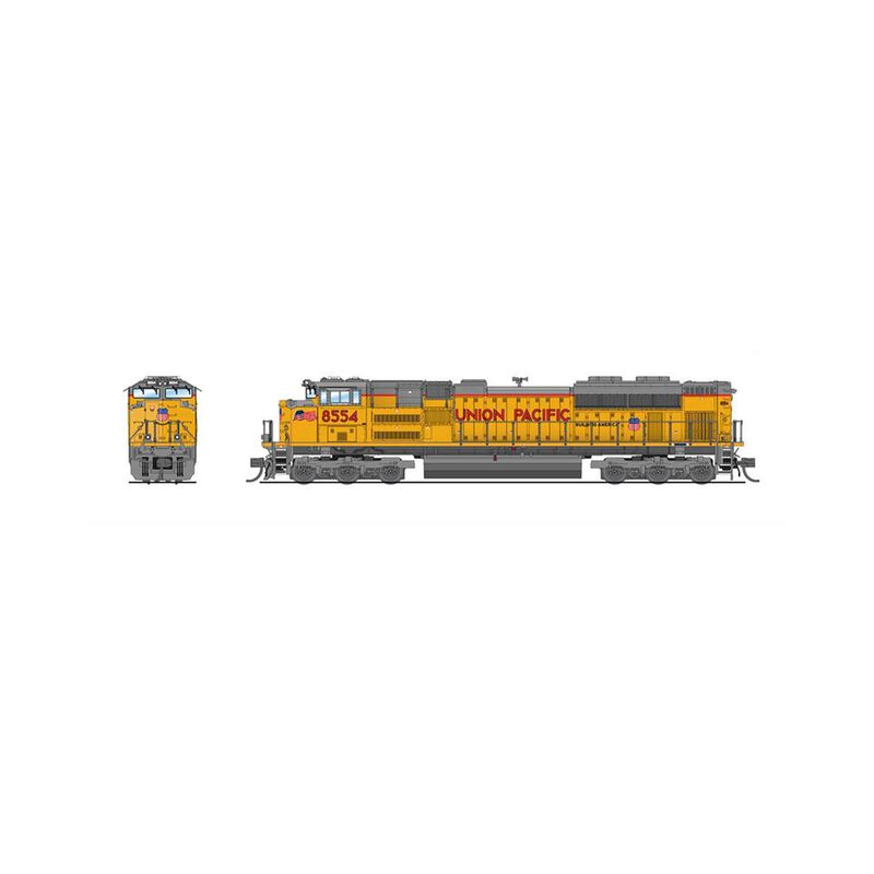 N EMD SD70ACe Locomotive, UP 8554, Small Flags Scheme, with Paragon4
