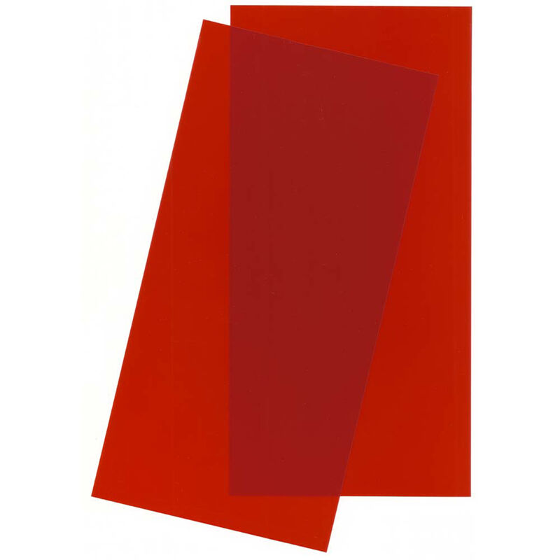 Red Transparent Sheet 6X12X.010 2 pc
