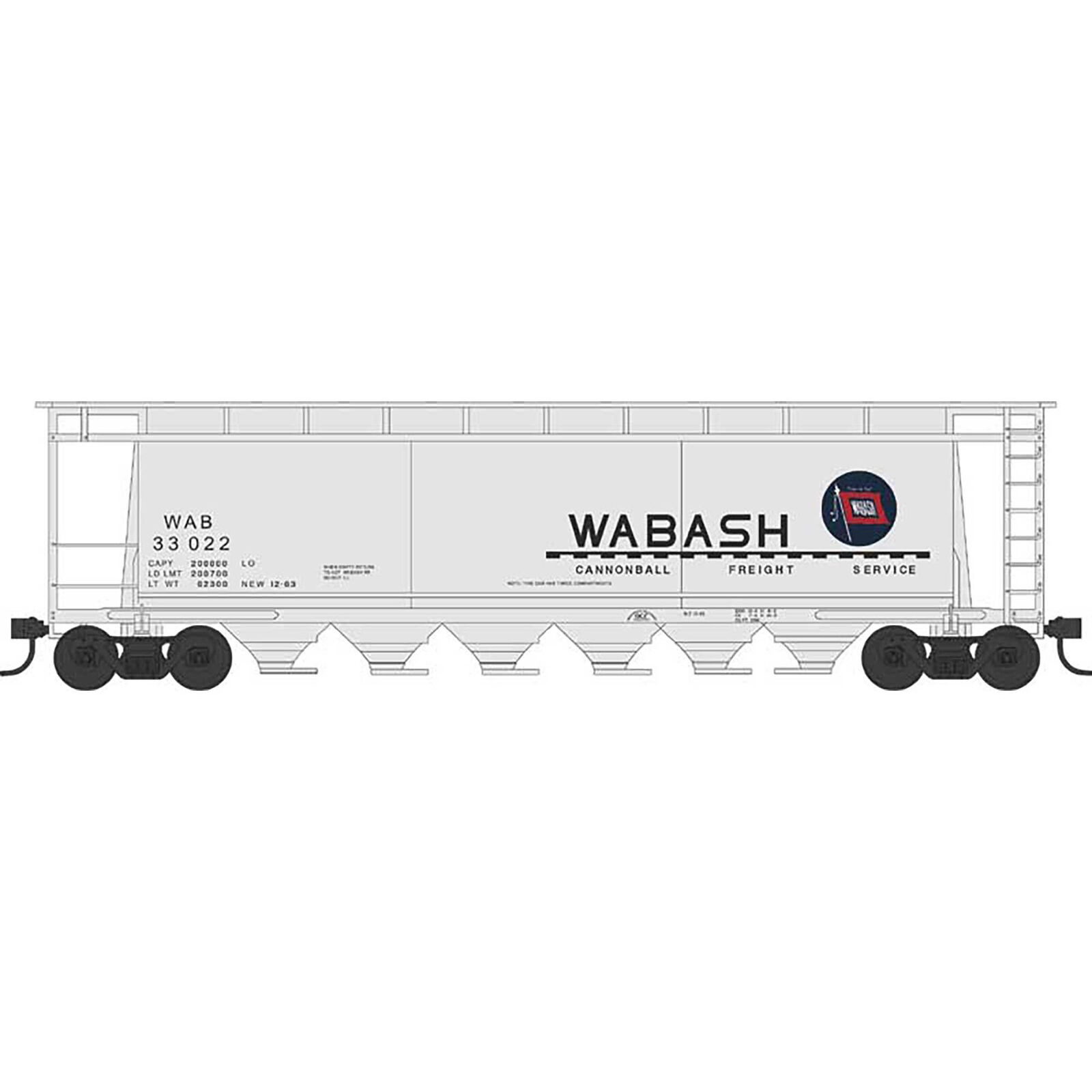 N Scale Cylindrical Hopper Wabash #33005