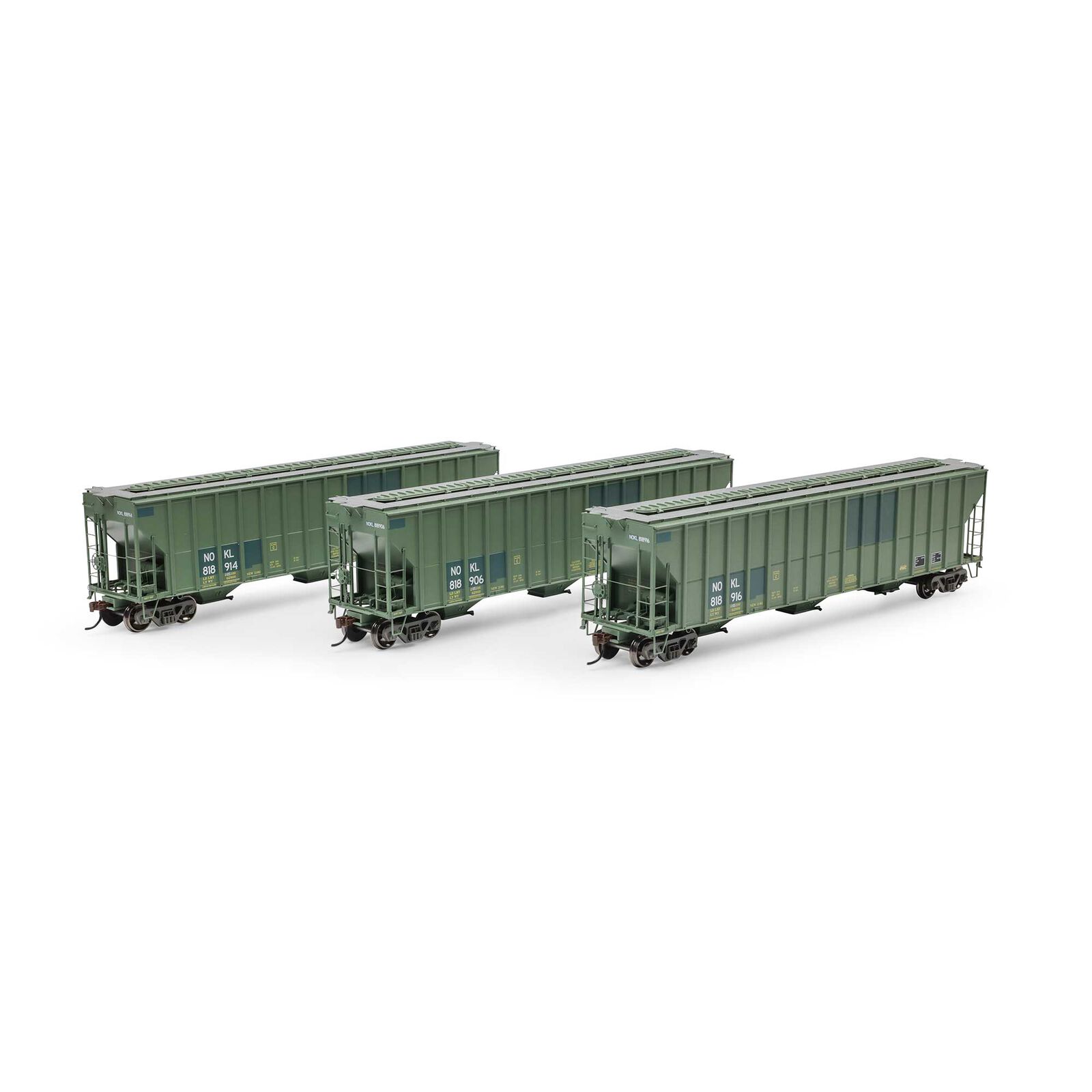 HO FMC 4700 Covered Hopper, NOKL Primed For Grime 'Ex-CNW' #818906 / 818914 / 818916 (3)