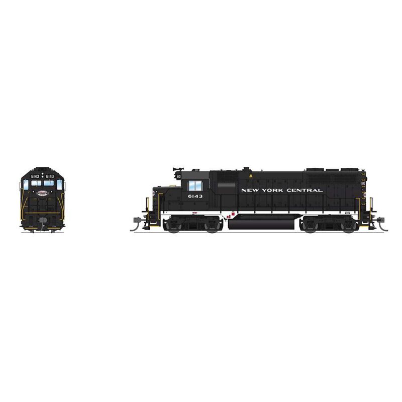 HO EMD GP35 Locomotive, NYC 6143, Black with White