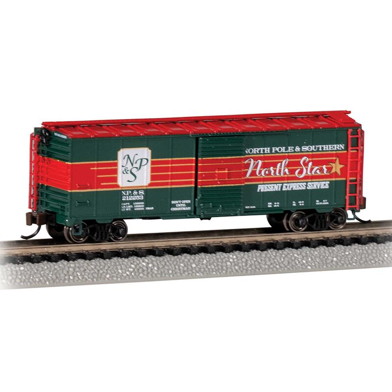 N 40' Steel Box Car - Christmas NP&S&reg; North Star Present Express