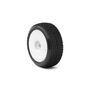 1/8 Cityblock Ultra Soft Pre-Mounted Tires, White EVO Wheels (2): Buggy