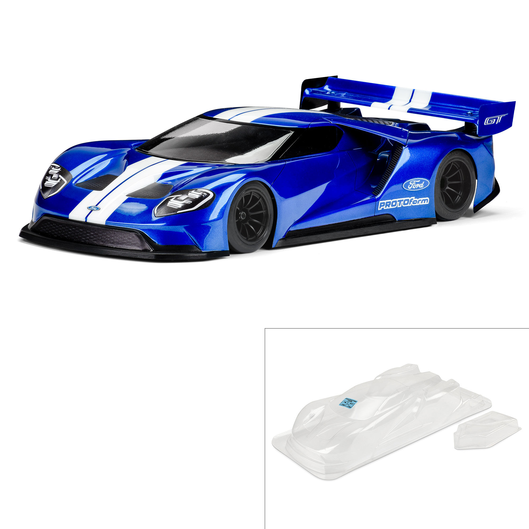 PROTOform 1/10 Ford GT Clear Body: 200mm Pan Car | Tower Hobbies