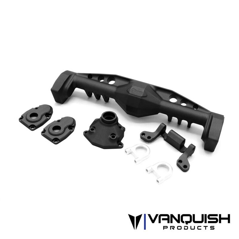 Currie F9 Rear Axle, Black Anodized: Axial SCX10 III