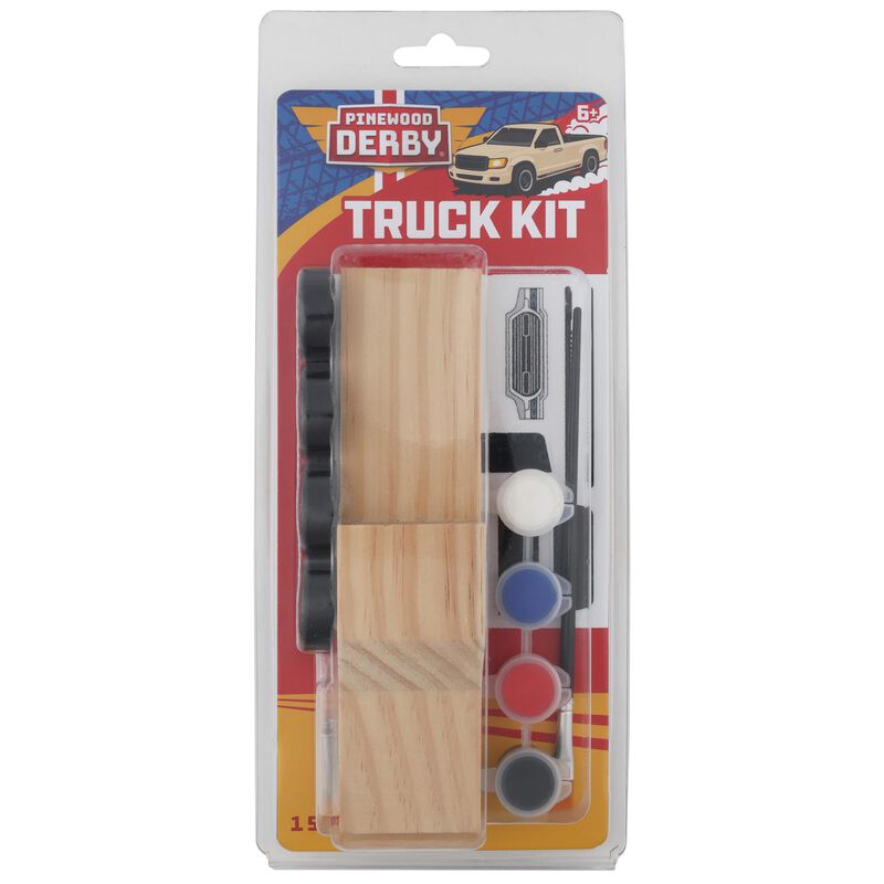 Boy Scouts of America Wedge PreCut Race Car Kit, (Car Body, 4 Black Wheels, 4 Axle Nails, Numbers Decals)