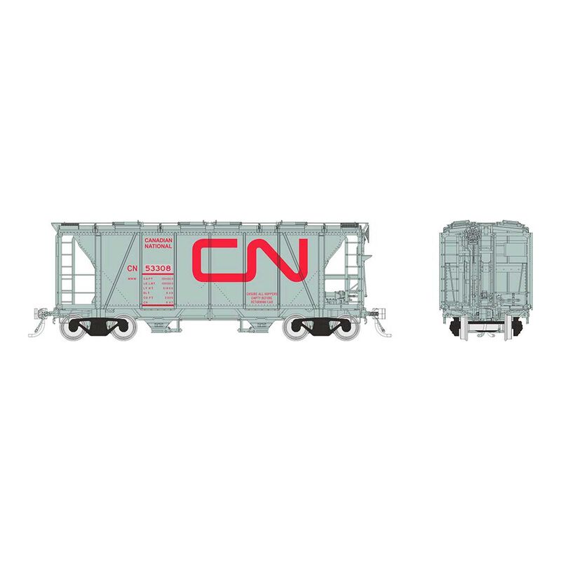 HO Enterprise Covered Hopper: CN - MOW Grey