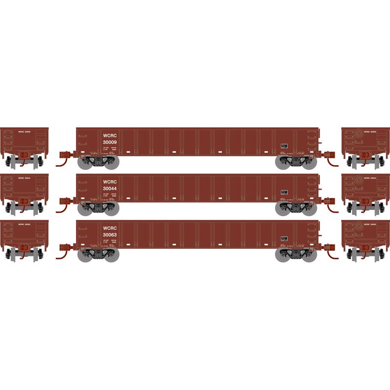 HO RTR 52' Mill Gondola, Washington Central (3)