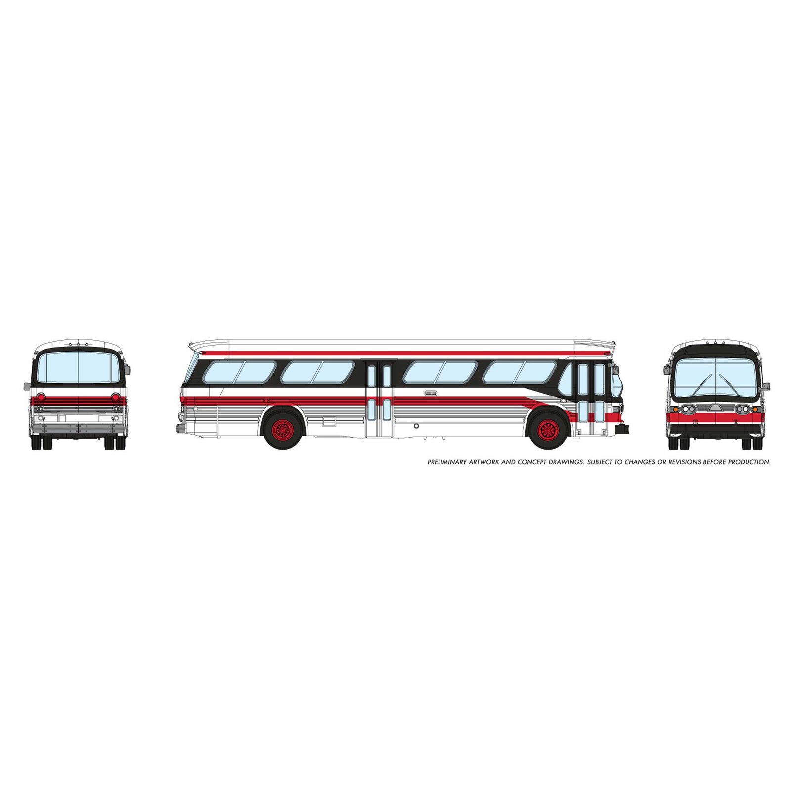 N 1/160 New Look Bus - Toronto (Red/Black)