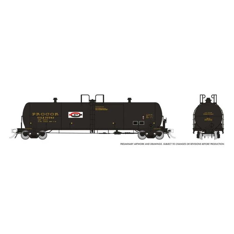 HO Procor 20K gal Tank Car: UTLX - As Delivered Split P Logo: Single Car #3