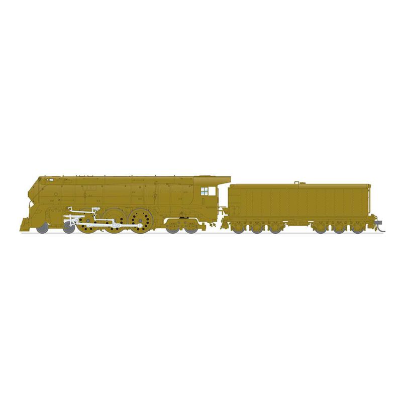 HO New Haven I-5 4-8-4 Locomotive, Unlettered Painted Brass, Paragon4