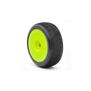 1/8 Impact Medium Long Wear Pre-Mounted Tires, Yellow EVO Wheels (2): Buggy