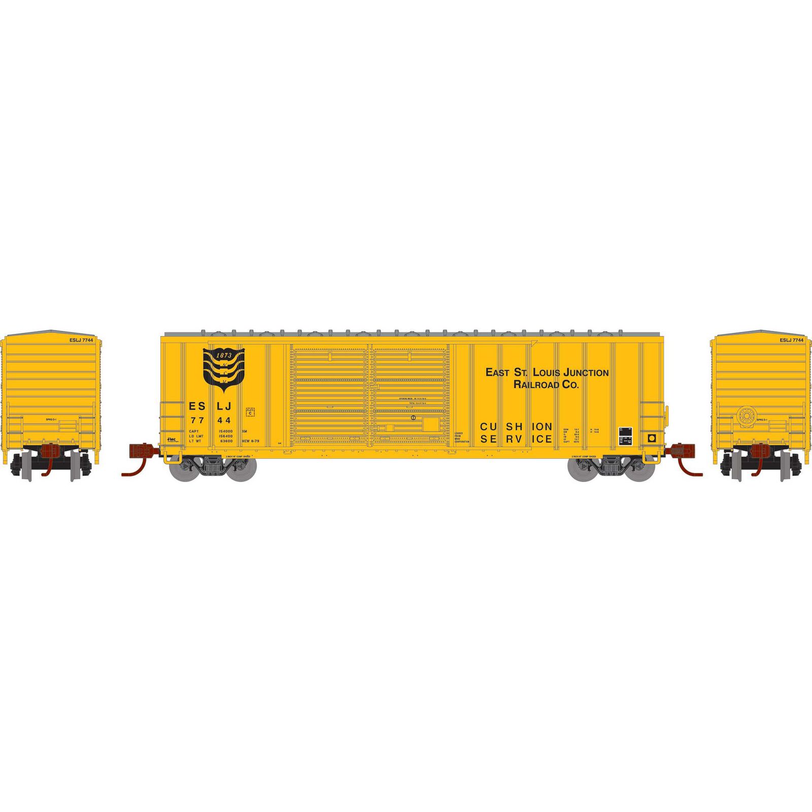 N 50' FMC DD Offset Box Car, ESLJ #7744
