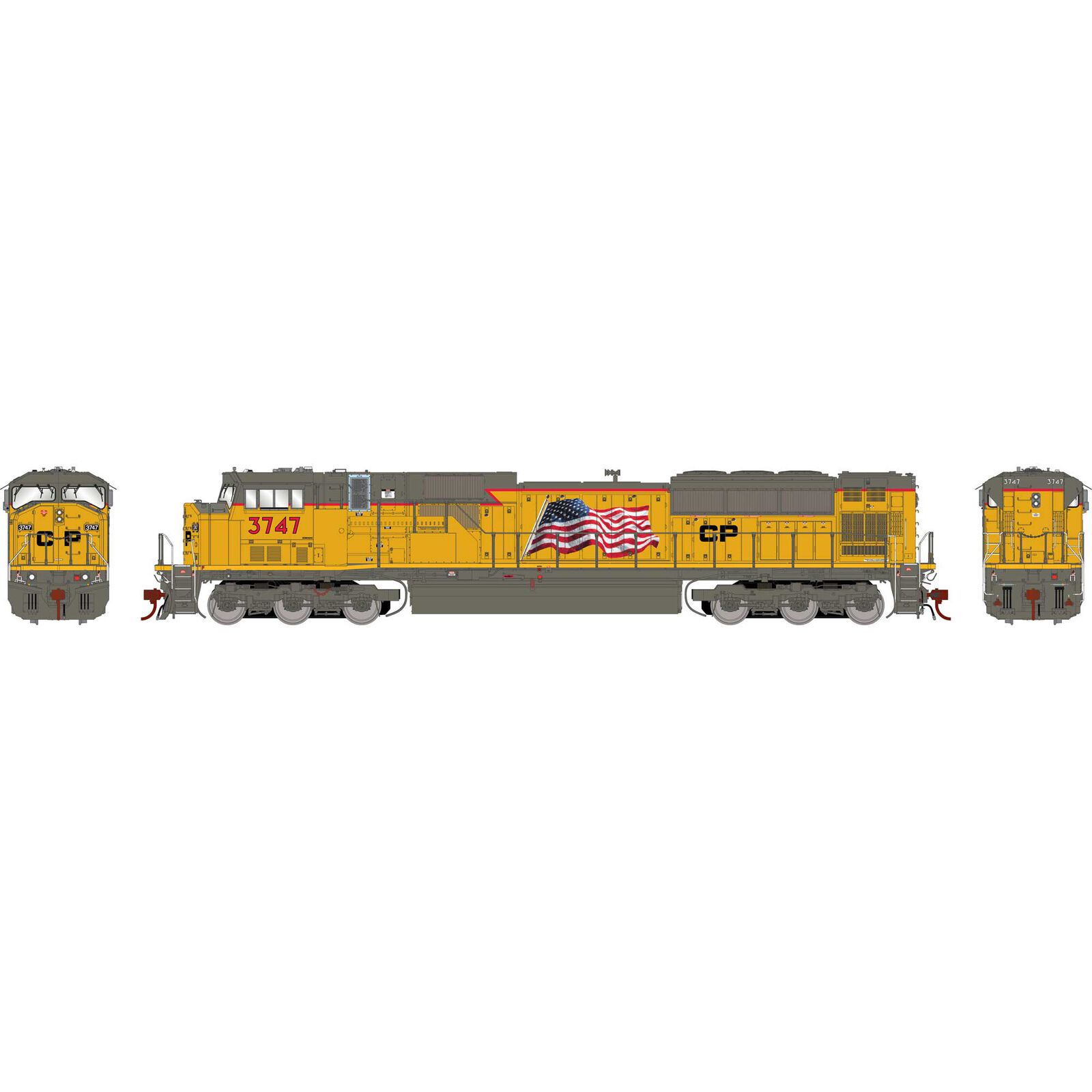 HO EMD SD9043MAC Locomotive, CPR #3747
