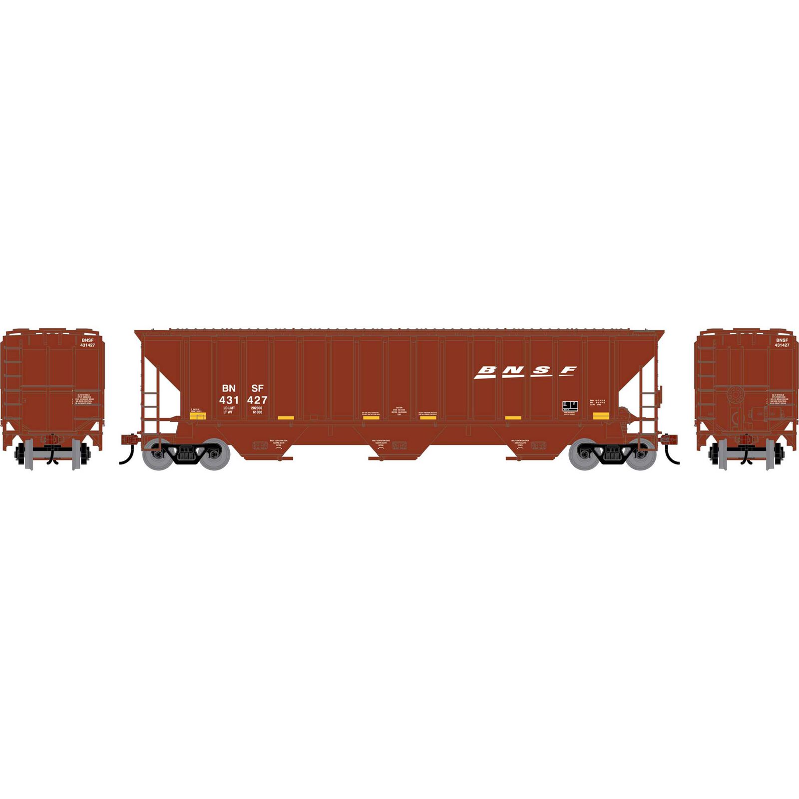 HO ATH PS 4740 Covered Hopper, BNSF #431427