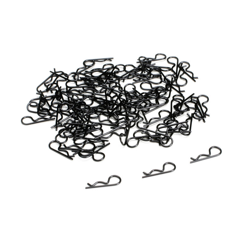 Bent-Up Body Clip (100), Black: 1/10