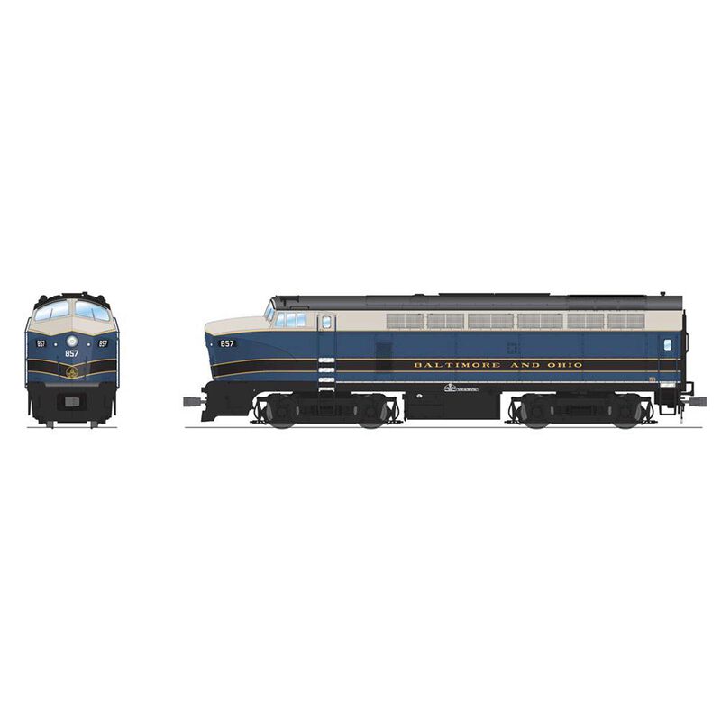 HO RF-16 Sharknose Locomotive A/B, B&O 857A / 857X with Paragon4