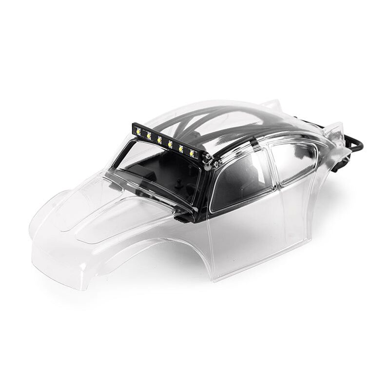 INJORA 1/24 Classic Bug Body with Interior, Clear, 1/24 Axial SCX24