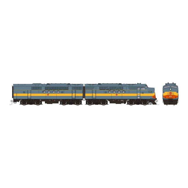 HO EMD FT A+B (DC/DCC/Sound): NYO&W - Grey Scheme: #601A + 601B
