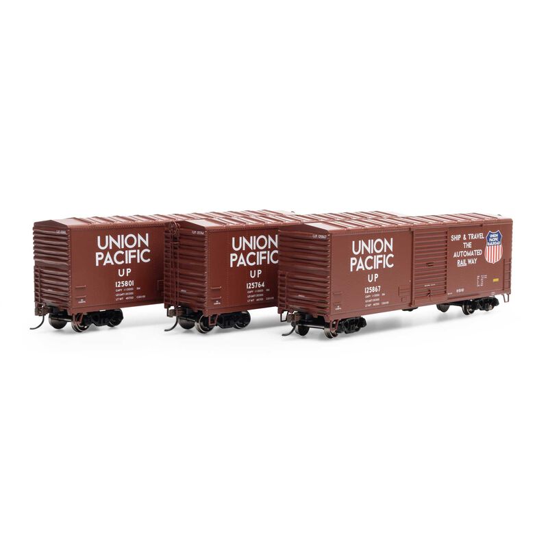 HO 40' Modern Box Car, UP #125764 / #125801 / #125867 (3)