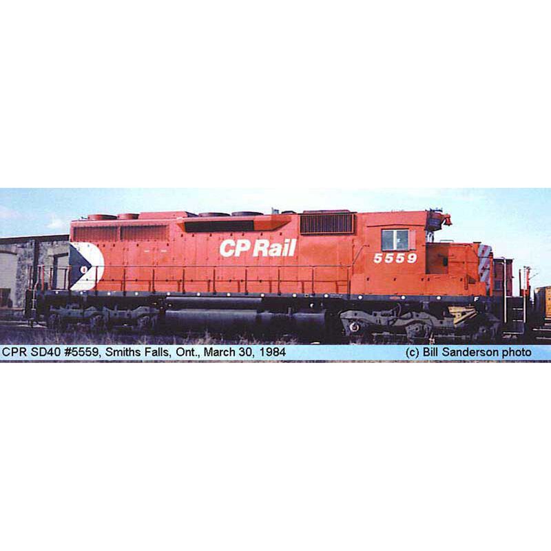 HO SD40 CPR 8" Nose Stripe #5559