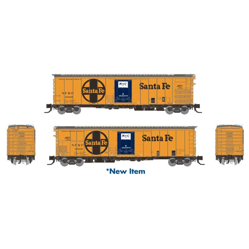 N Santa Fe RR-56 Mechanical Reefer: SFRP Santa Fe Billboard: 4-Pack