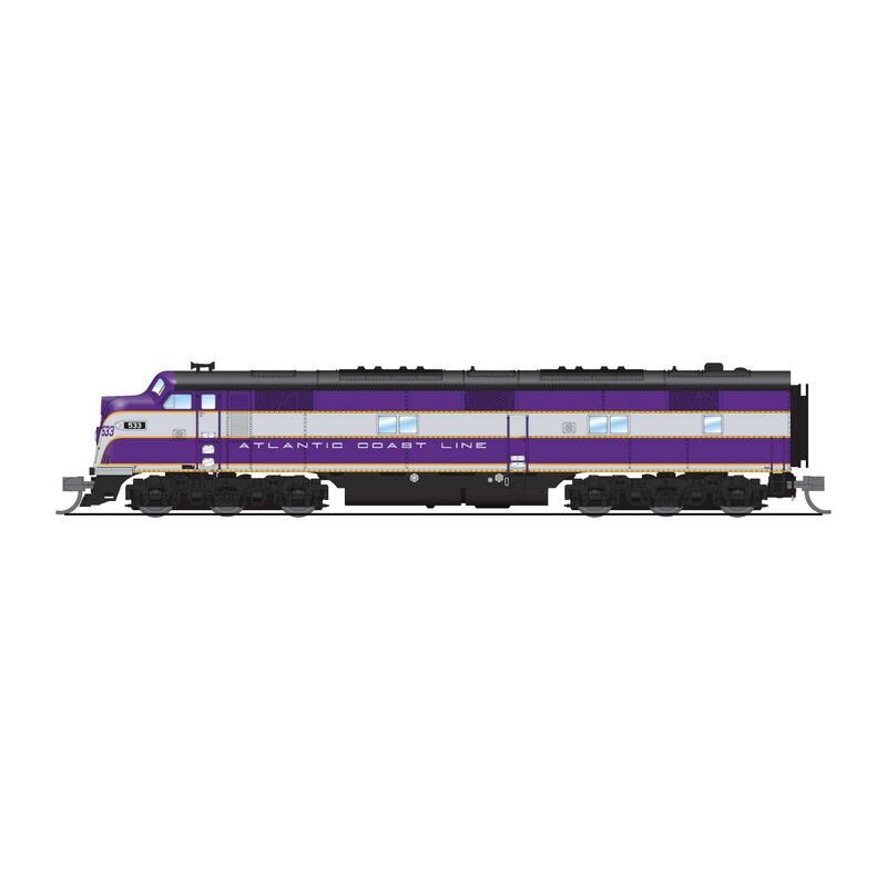 N EMD E7A Locomotive, ACL 536, Purple & Silver