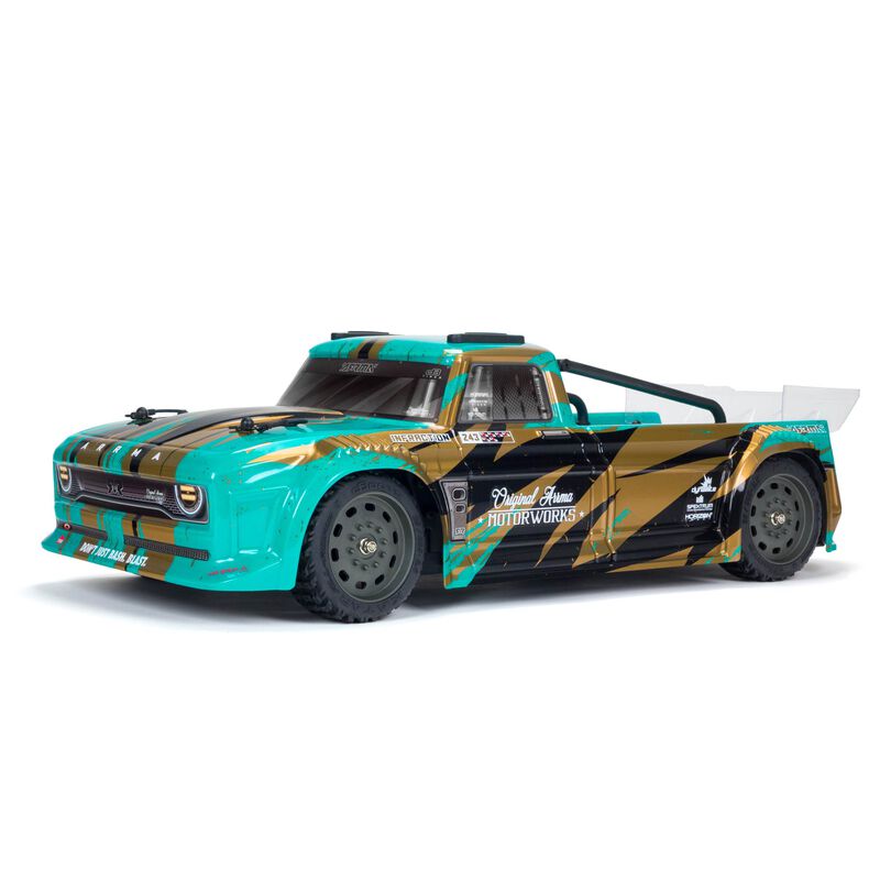 1/8 INFRACTION 4X4 RTR Brushed All-Road Street Bash (Battery & Charger Included), Teal/Bronze