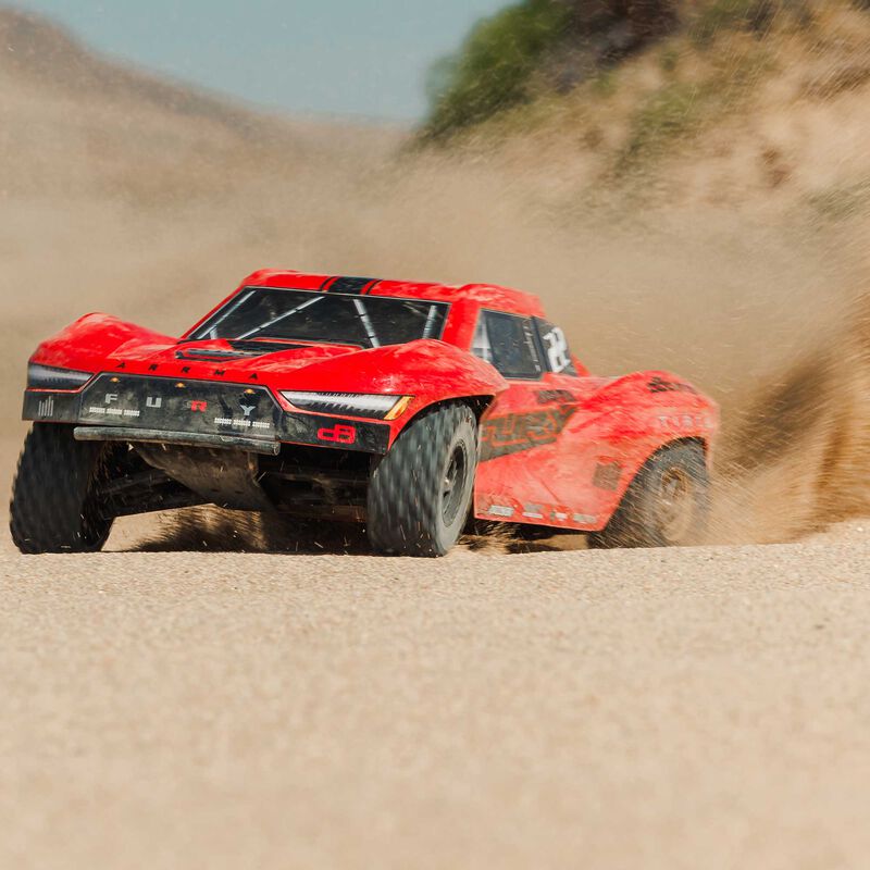 1/10 FURY 2WD RTR Brushed Short Course Truck (Battery & Charger Included), Red