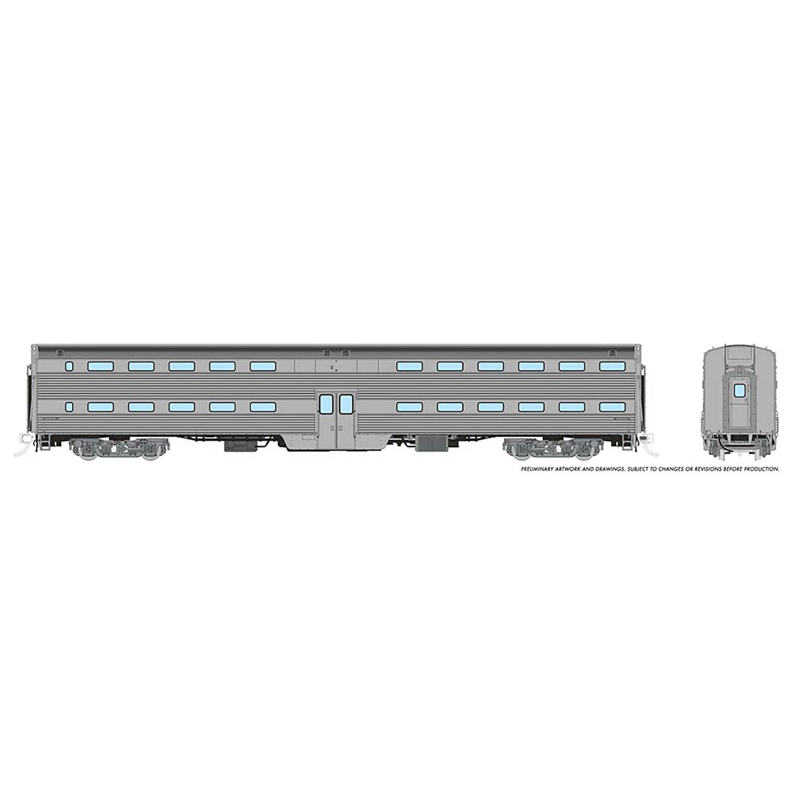 HO Gallery Commuter Car Coach Painted, Unlettered