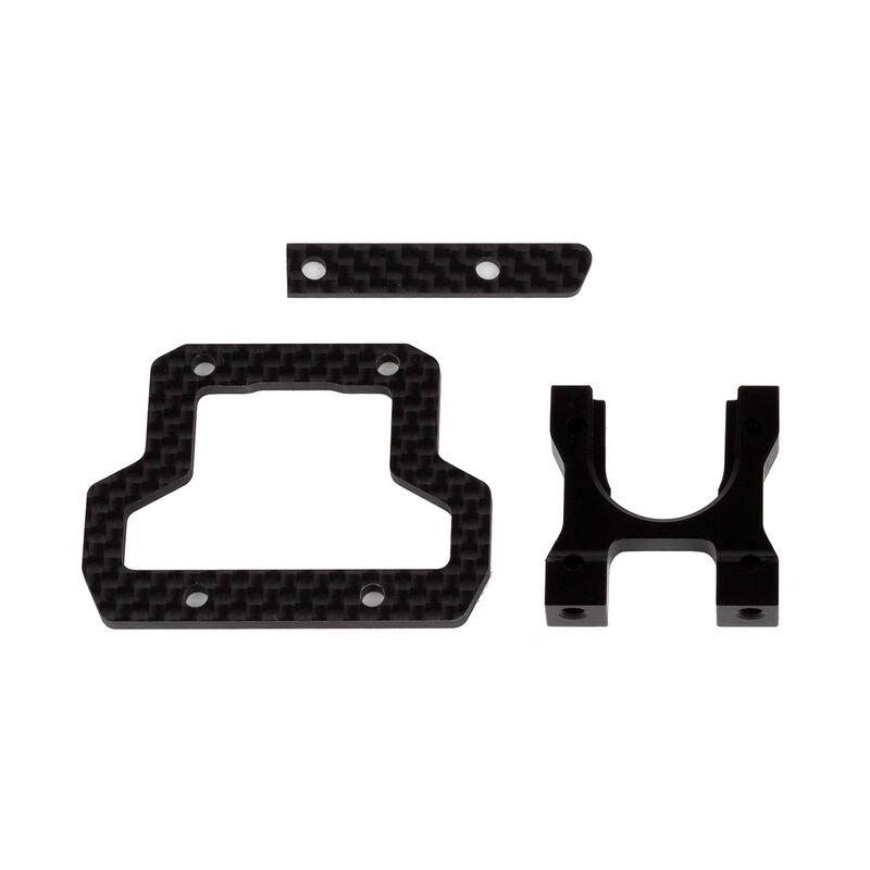 RC10B74.2 Center Bulkhead and Brace Set, Decoupled Slipper
