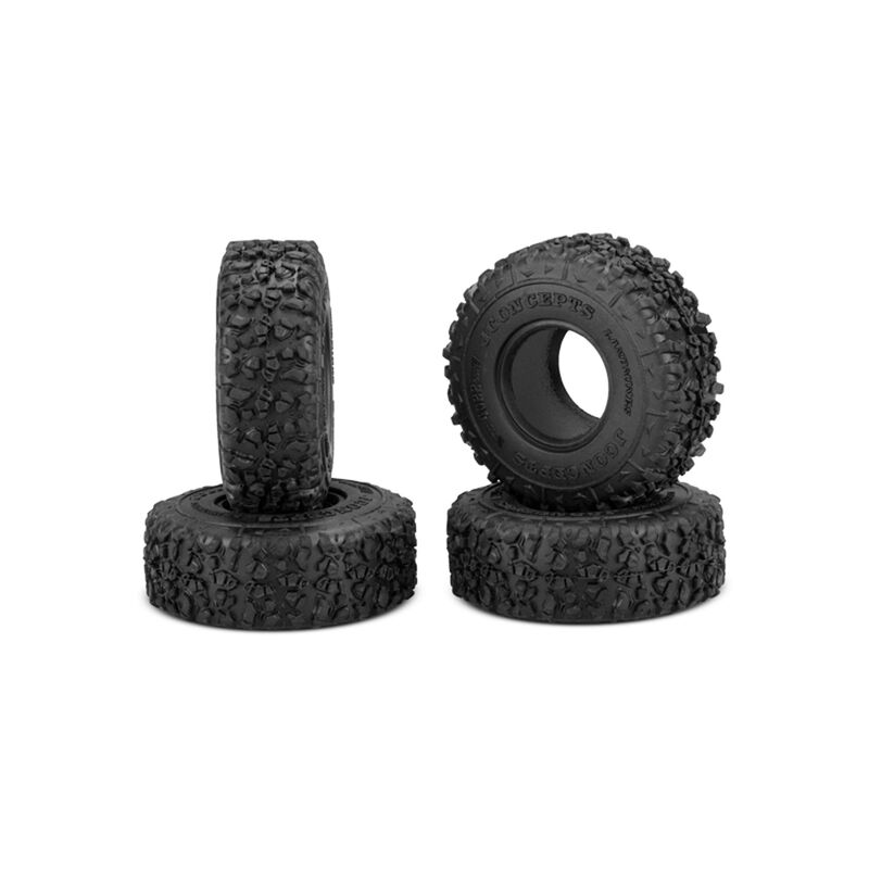 1/24 Landmines 1.0” SCX24 Crawler Tires and Inserts, Green Compound (2)