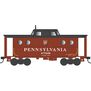 HO N5c Caboose, PRR Shadow Key Pitts Reg #477949