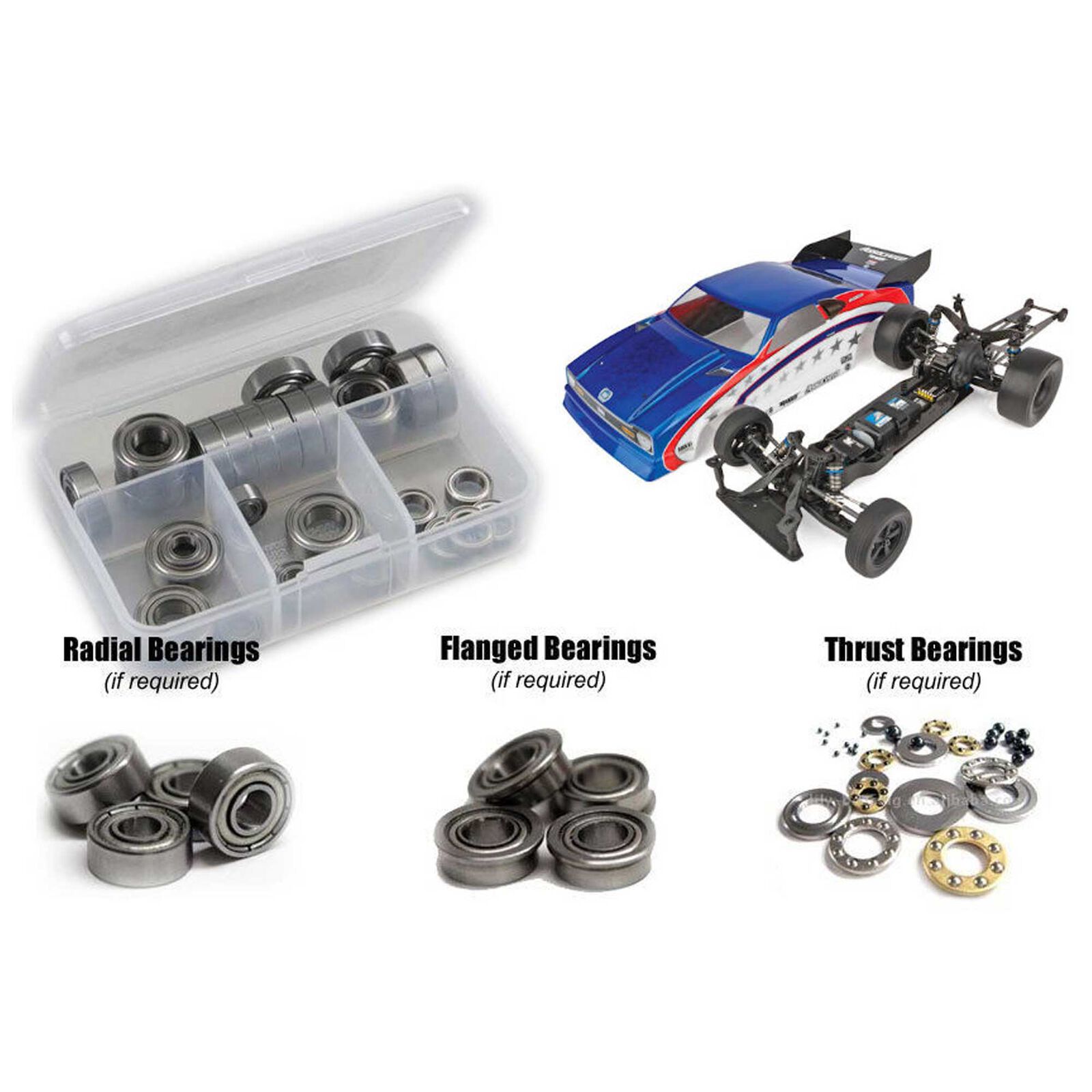 Metal Shielded Bearing Kit, 1/10 Team Associated DR10M