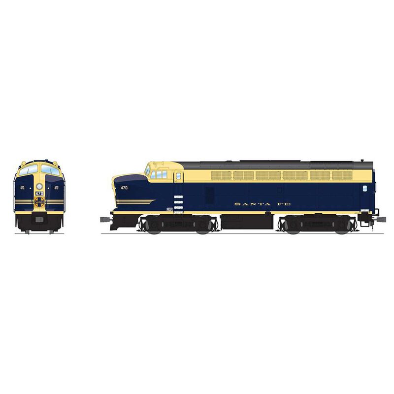 HO RF-16 Sharknose Locomotive A, ATSF 470C Cat Whisker with Paragon4