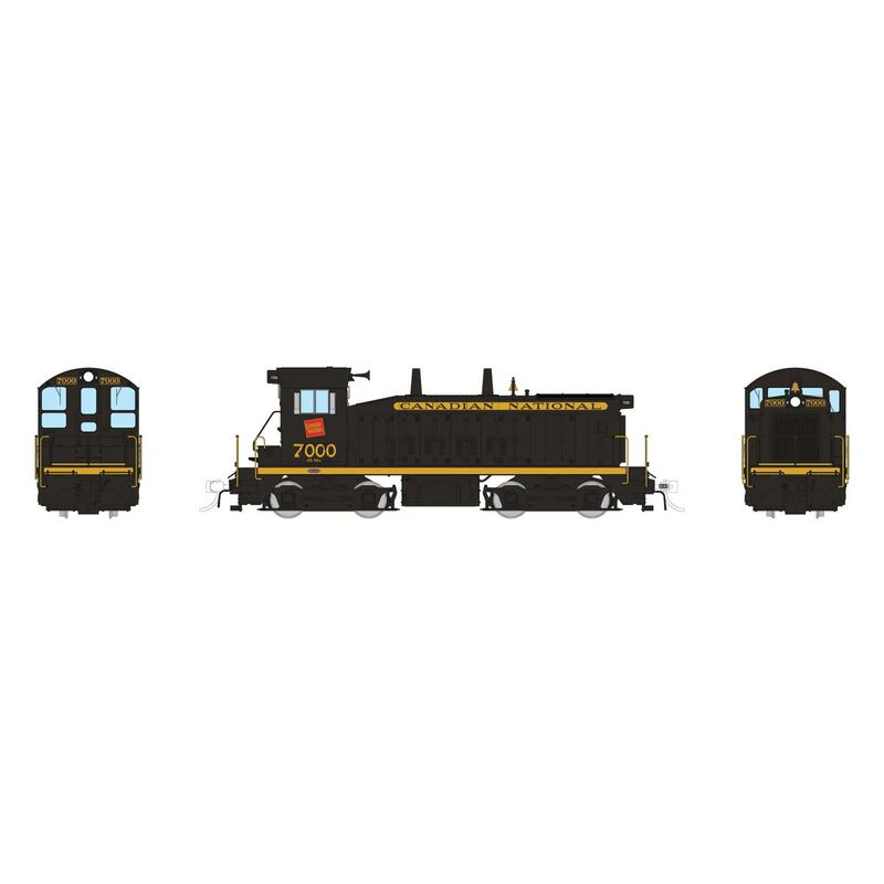 HO EMD SW9 (DC/DCC/Sound): Canadian National - Black Scheme: #7004