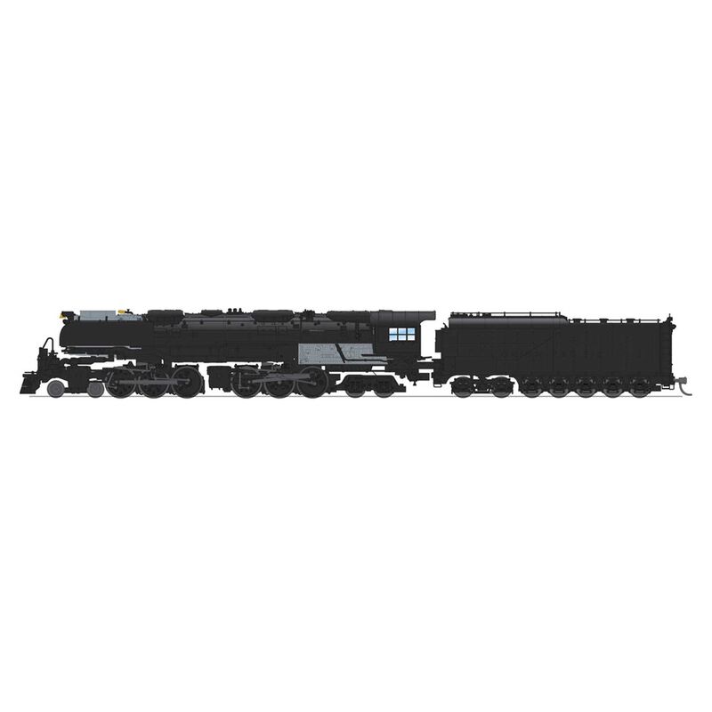 N Challenger 4-6-6-4 Locomotive with Oil Tender, UP Unlettered Black & Graphite