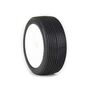 1/8 Double Down Soft Long Wear Pre-Mounted Tires, White EVO Wheels (2): Buggy