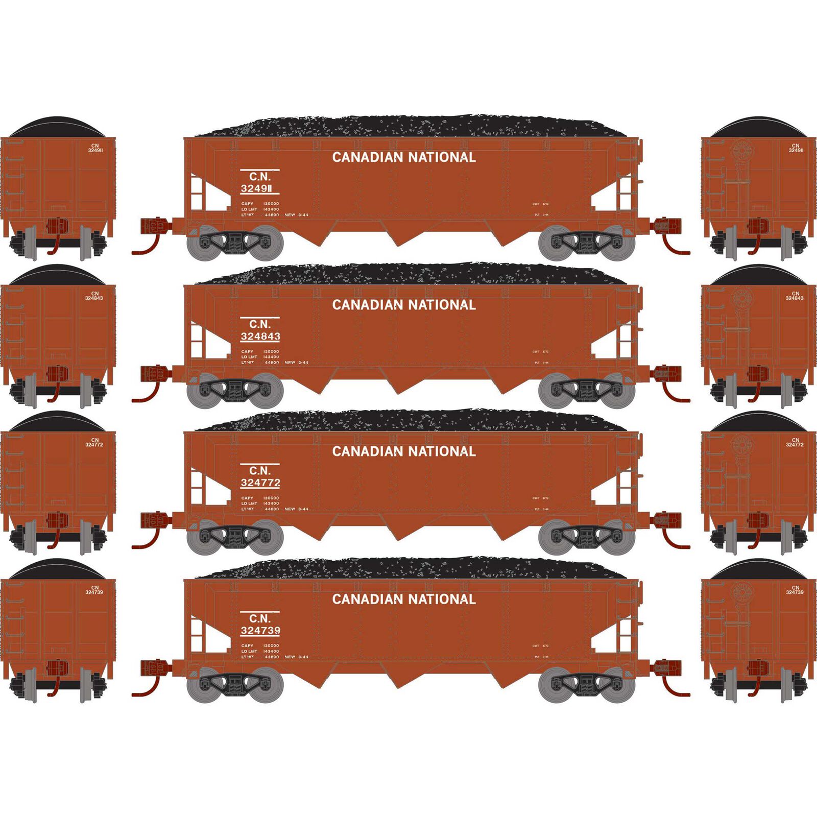 N 40' Offset Coal Hopper with Load, CN #2 (4)