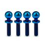 Revolted Titanium Ball-Studs, 5.5 x 10mm, Burnt Blue (4)