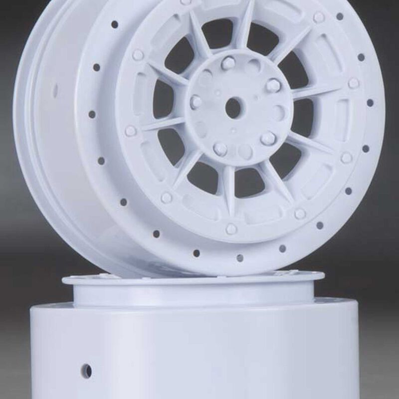 Hazard Wheel, White: Losi SCTE