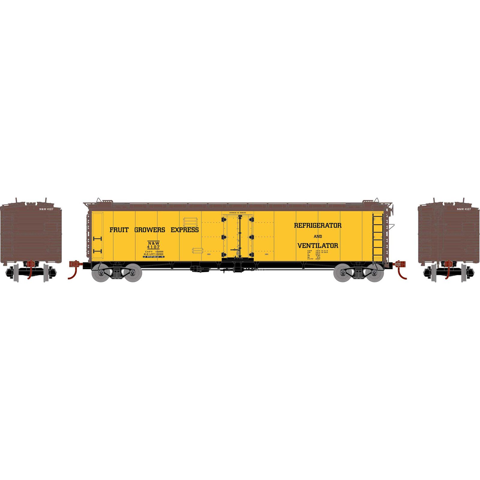 N 50' Ice Bunker Reefer, N&W #4107