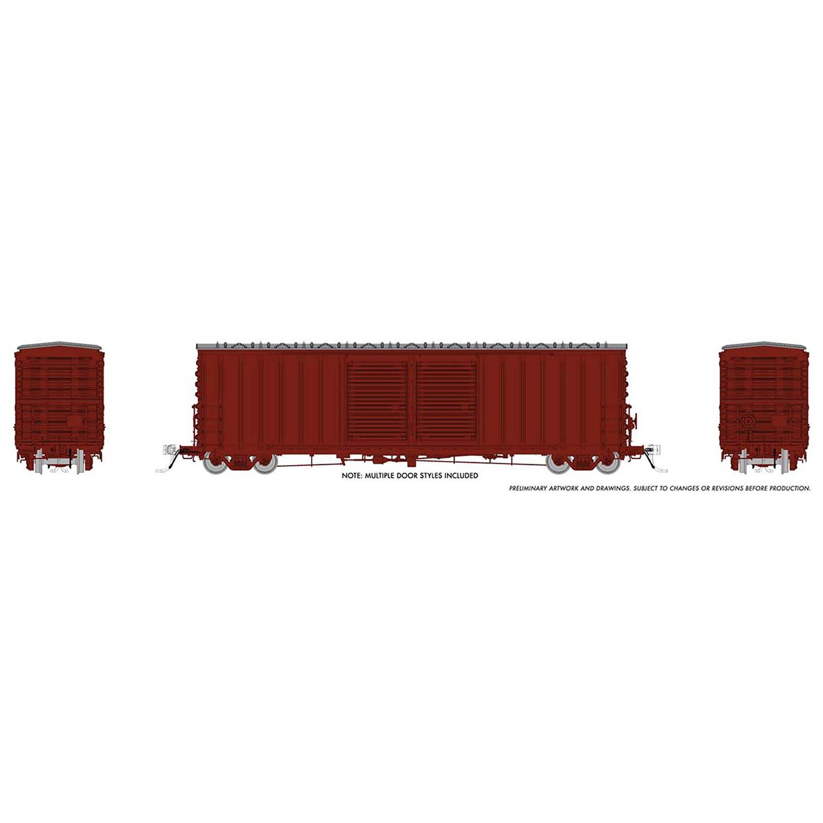 HO PCF B70 Boxcar Brown Unlettered Single