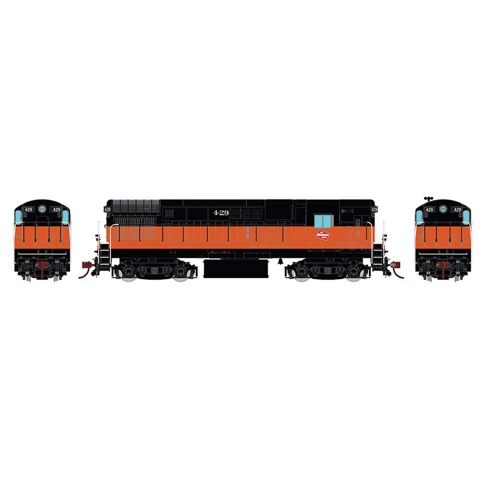 HO Scale H16-44 DC/DCC/S MILW Orange & Black #436