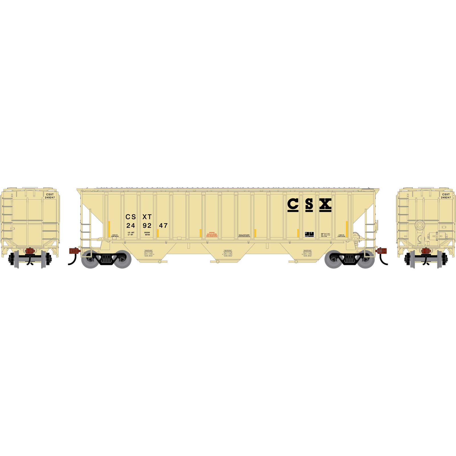 HO ATH PS 4740 Covered Hopper, CSX #249247